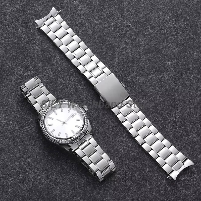 asukaband Uhrenarmband Edelstahl, Silber, Unisex, 20/22mm - Bild 3