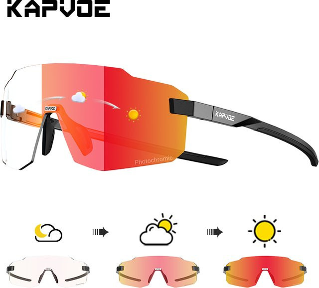 Kapvoe Marathon Sportsonnenbrille, Photochrome, UV400 - Bild 1