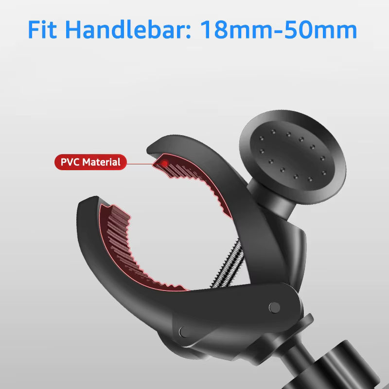 Untoom Universeller Fahrrad-Handyhalter für Lenker und Motorrad in Schwarz mit GPS-Halterung für iPhone und Xiaomi - Bild 5
