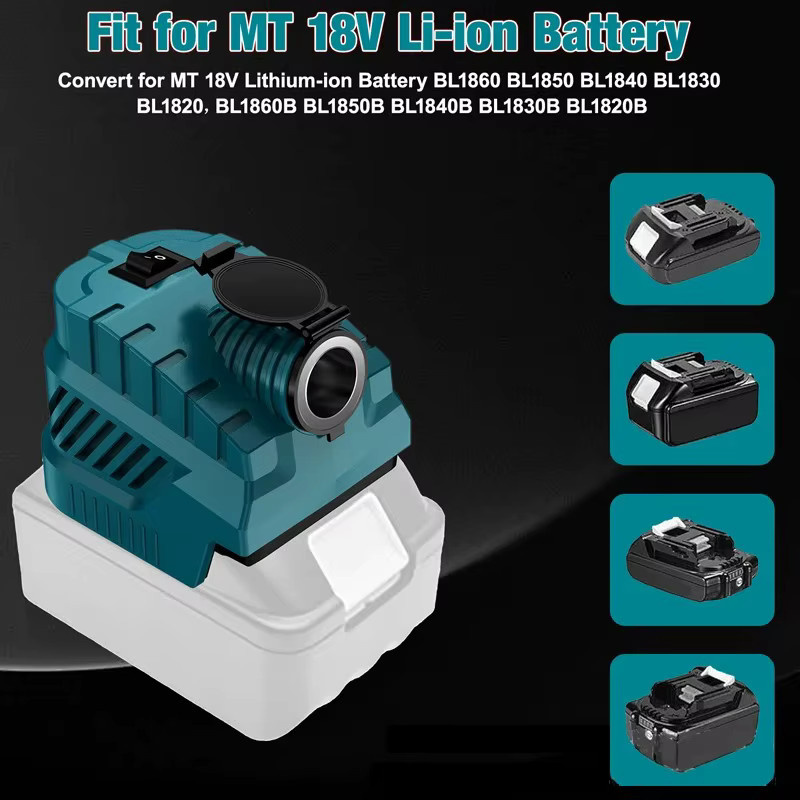 Makita Auto Fahrzeug Kühlschrank Netzteil mit 240W DC 12V Buck Konverter Regler für 18V Batterien in Blau - Bild 3