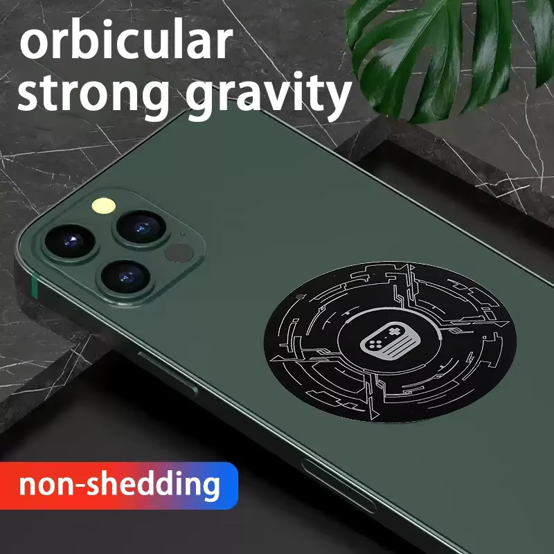 QGhappy Magnetische Metallplatte in Schwarz für iPhone 14 und 15, Ultradünner Aufkleber für MagSafe Smartphone-Zubehör - Bild 4