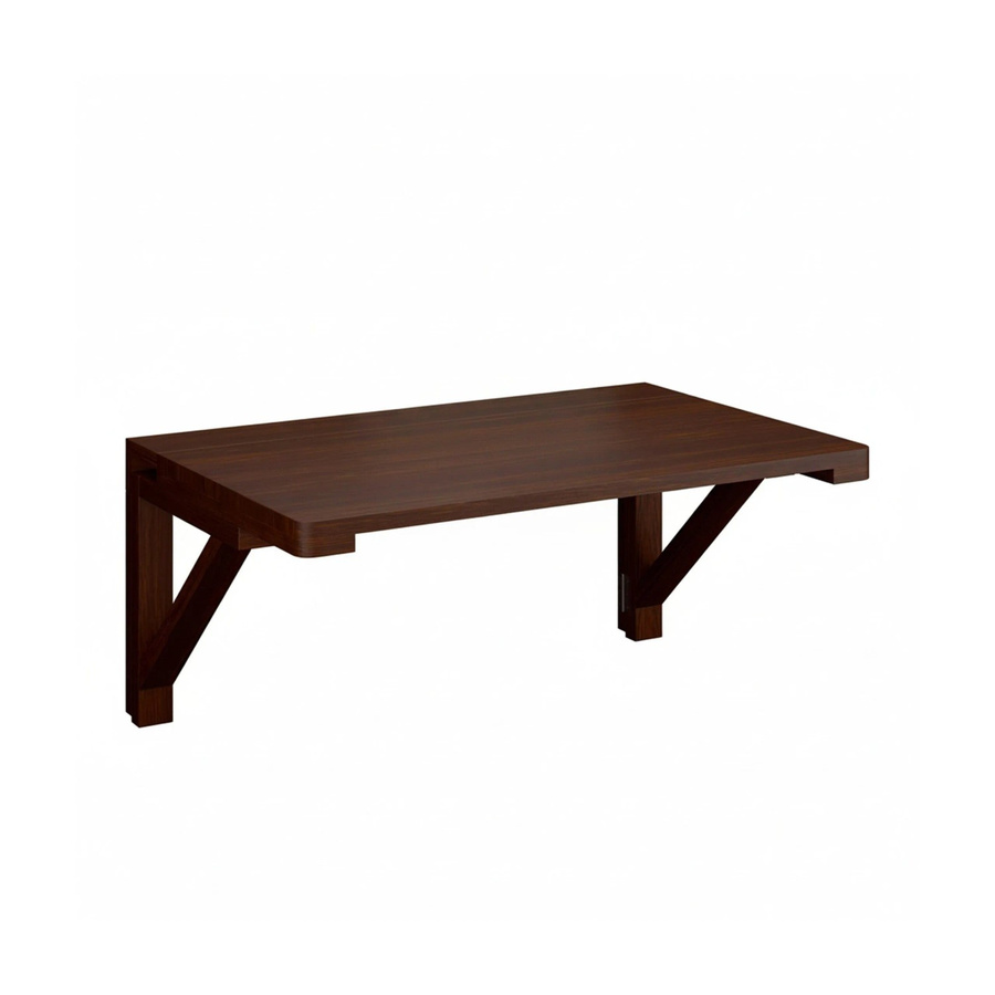 Relaxdays Wandklapptisch aus Kiefernholz in Walnuss-Optik, B/T: 60 x 40 cm - Bild 2