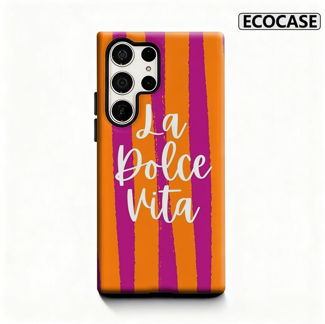 Dolce Vita Charm Handyhülle für Samsung Galaxy S25 Ultra, S24 und S23 Ultra Plus mit glänzender doppellagiger Rückseite in Multicolour - Bild 1