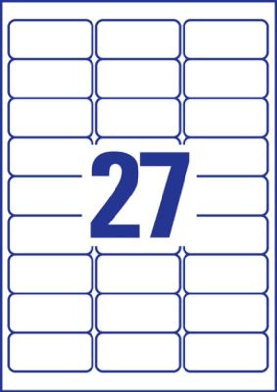 Avery Zweckform L7874-20 Kraftkleber-Etiketten aus weißem Papier, 540 Stück, B: 63,5 mm, H: 29,6 mm - Bild 2
