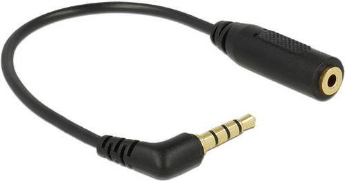 Delock 65673 Audio Anschlusskabel mit 3,5 mm Klinkenstecker auf 2,5 mm Klinkenbuchse, Schwarz, 0,175 m - Bild 1