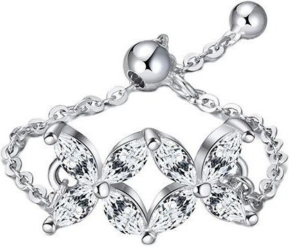 Ring 925 Silber, Weiß, Zirkonia, Damen - Bild 1