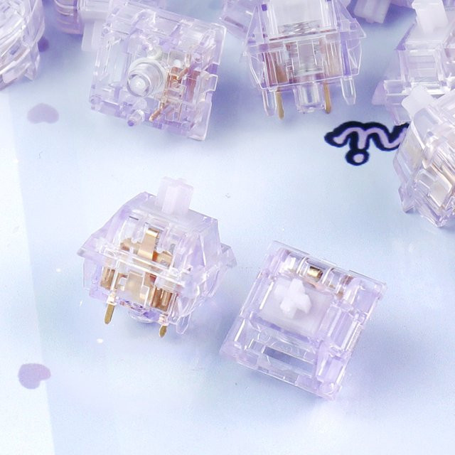 KPrepublic Lila Topaz Switch Lineare Mechanische Tastatur-Schalter Werkseitig Geschmiert 5-Pin PA12 U5 - Bild 1