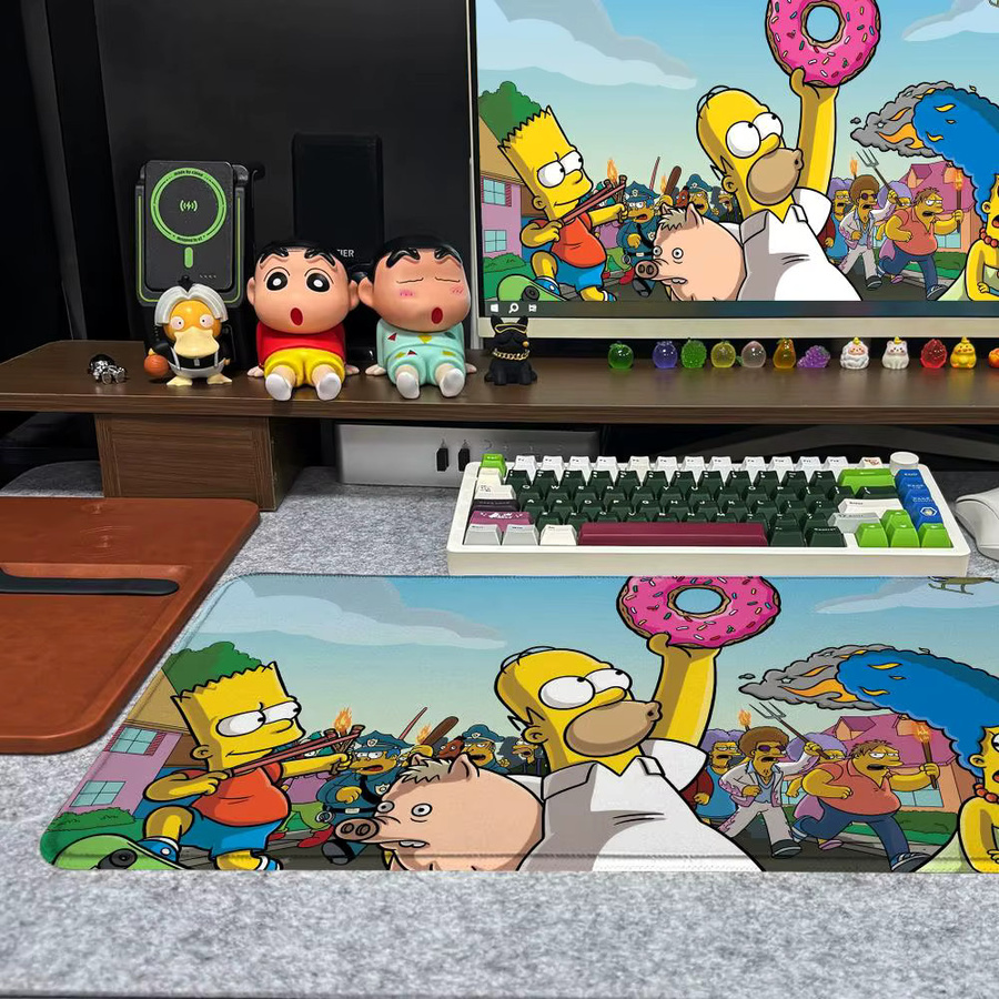Simpsons Mauspad XXL rutschfeste Schreibtischunterlage mit HD Art Design in Schwarz und Multicolour, B/T: 90 x 40 cm - Bild 2