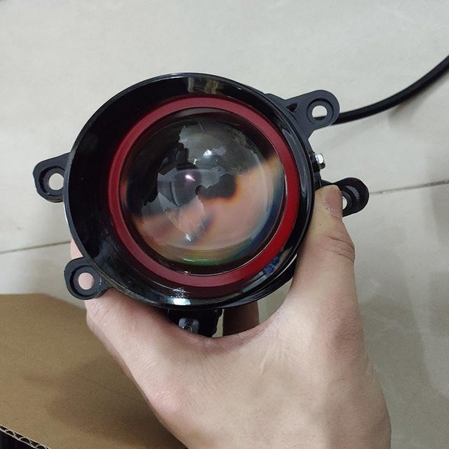 Auto-LED-Nebelscheinwerfer mit 3 Zoll Bifokallinse und Fischaugenlampe für Toyota, Nissan und Ford, 1 Paar, Farben: Weiß, Gelb oder Schwarz - Bild 1