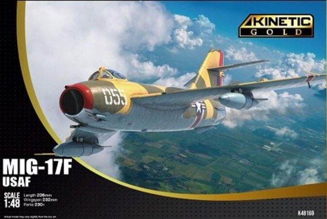 Kinetic Model Kits MIG-17F USAF, Modellflugzeug, 1:48, Grau - Bild 1
