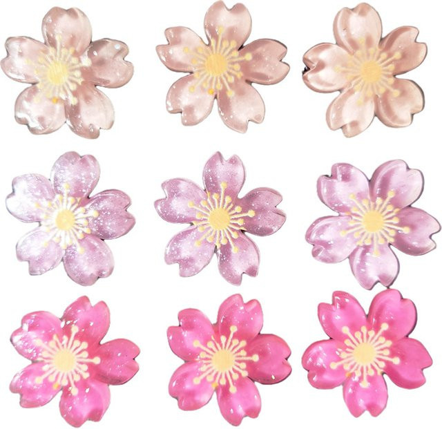 Bview Art Reißzwecken aus Kunstharz mit Kirschblüten-Design in Pink, 30 Stück - Bild 1