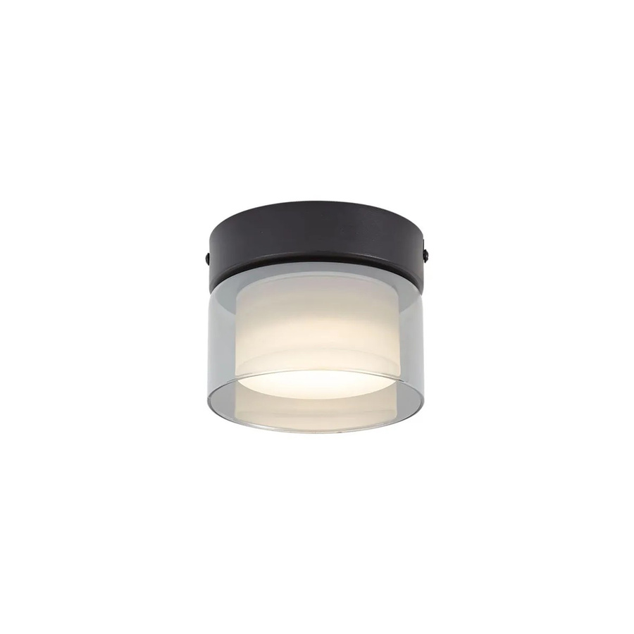 QAZQA Moderne Deckenleuchte Puck in Schwarz mit Glas und dimmbarer Funktion - Bild 2