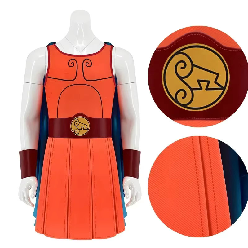 HHYRCOS Herkules Cosplay-Kostüm, Fantasy-Jumpsuit mit Weste und Umhang - Bild 3