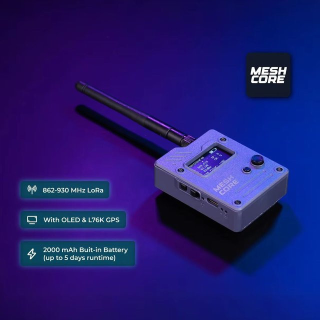 Seeed Studio MeshCore Wio Tracker L1 Pro LoRa IoT Textkommunikationsgerät mit GPS und OLED Display in Grau - Bild 1