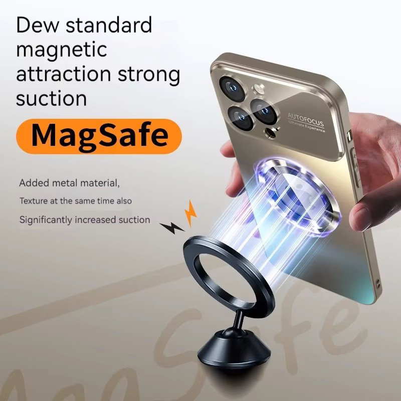 Dolob Magnetische Handyhülle mit großem Fenster und Objektivschutz für iPhone 16, 15, 14, 13 Pro Max in Purple, MagSafe kompatibel - Bild 2