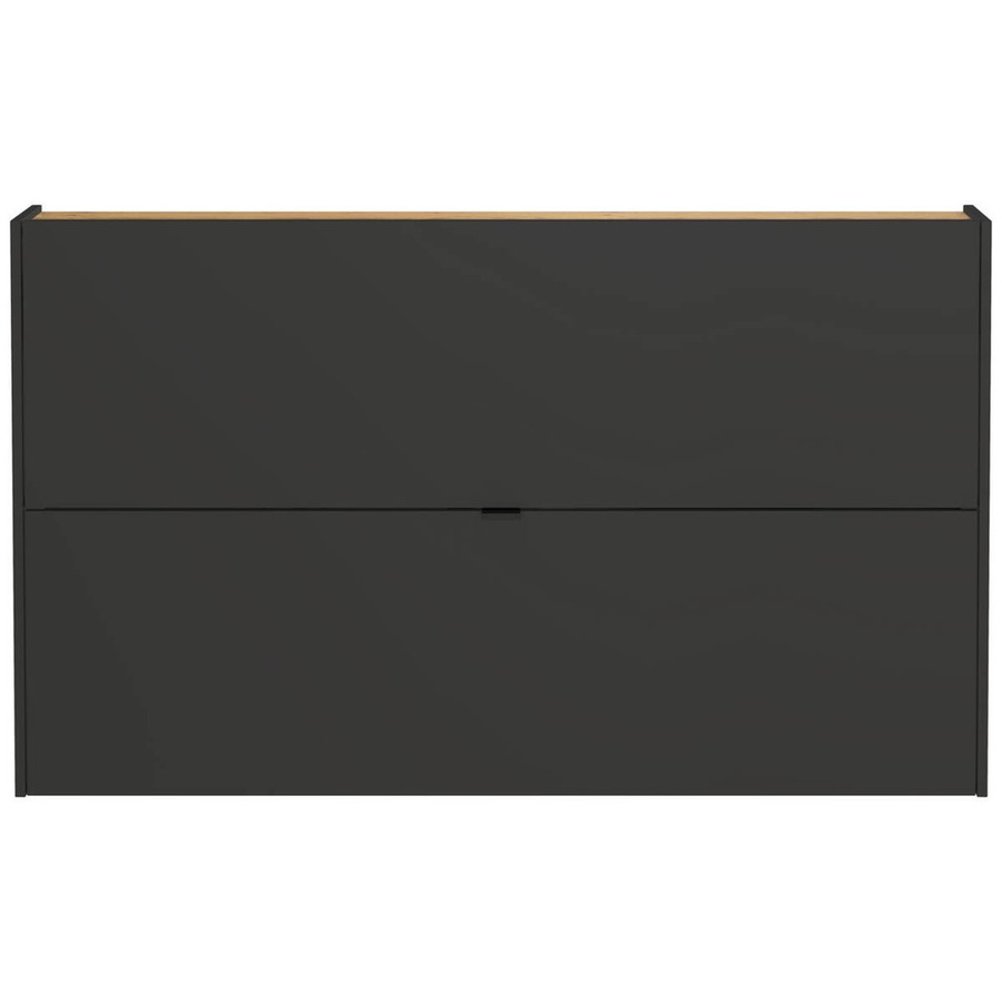 Schuhschrank Germania Navarra in Graphit und Eiche Optik mit Soft-Close-Türen, B/H/T: 140 x 85 x 19 cm - Bild 2