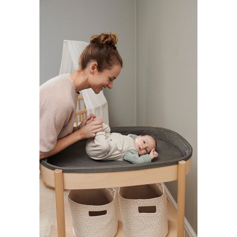 Stokke Sleepi Wickeltisch aus Buche mit abnehmbarer und waschbarer Wickelauflage - Bild 4