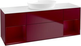 V&B Waschtischunterschrank Finion mit Wandbeleuchtung, Farbe Weiß, B: 160 cm, T: 50,1 cm, H: 50,1 cm - Bild 1