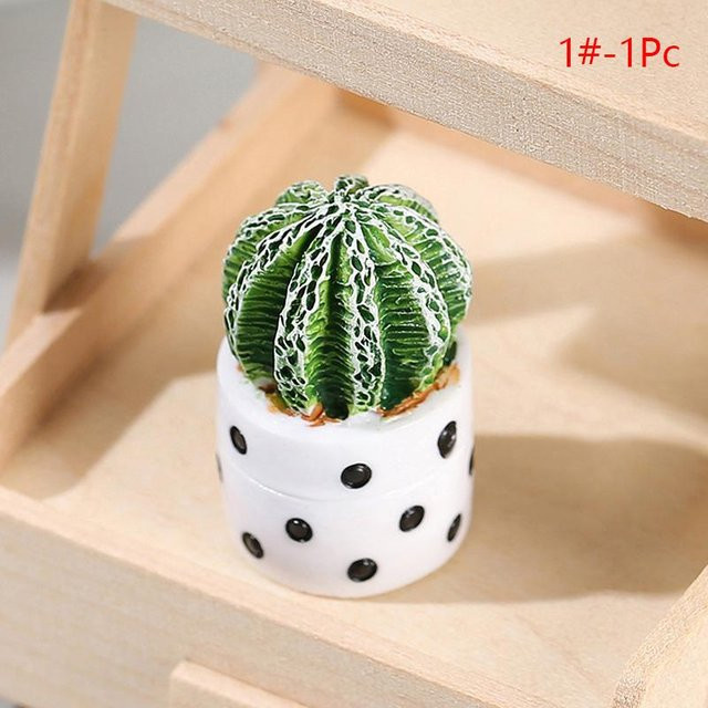 Yiran Furniture Mini-Pflanztopf Miniatur-Blumenvase, Puppenhausmöbel, Harz - Bild 1