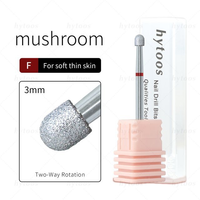 HYTOOS Pilz Diamant Nagelbohrer Chrom, Nagelbit - Bild 1