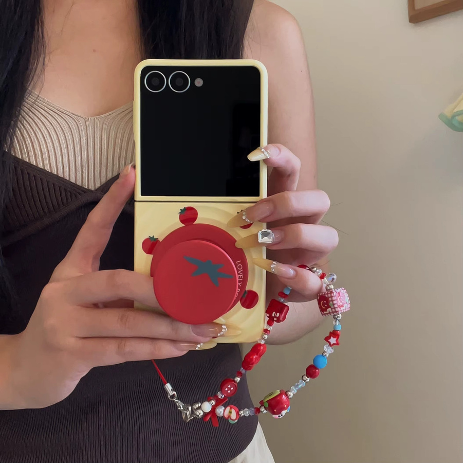 Magnetische Schutzhülle mit Tomaten-Design für Samsung Galaxy Z Flip7 Flip6 Flip5 Flip4 Flip3 kompatibel mit MagSafe - Bild 2