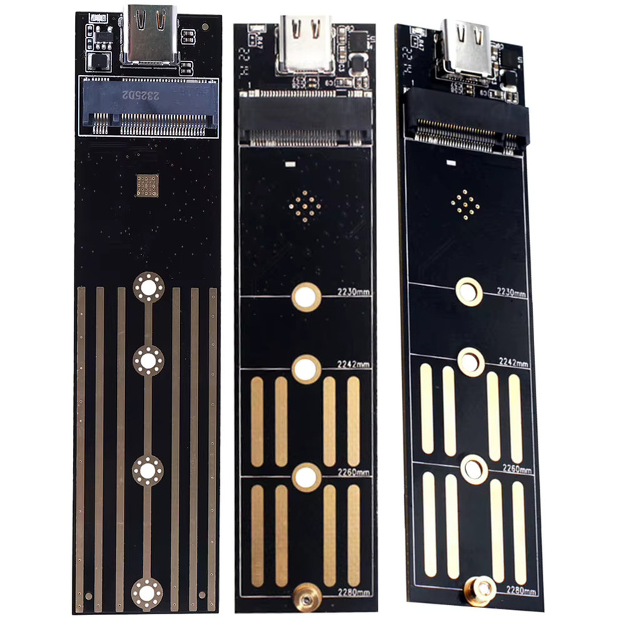 ALLOYSEED M.2 zu USB 3.1 Typ C Riser Board Konverter Adapter für SATA und NVMe SSD, Schwarz - Bild 7