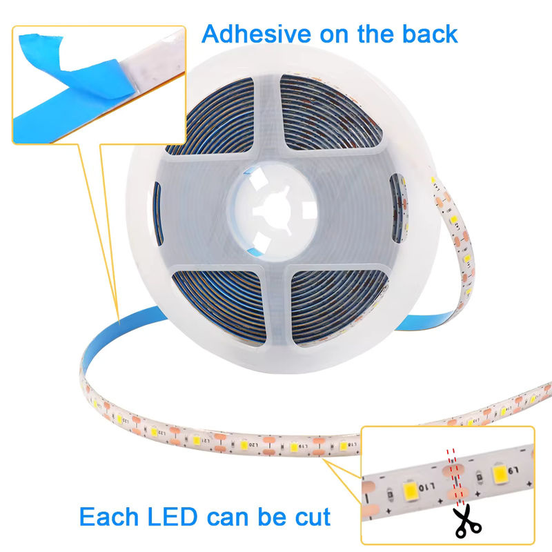 XUNATA LED-Streifenlicht USB 5V mit 60 SMD 2835 LEDs, dimmbar, Farbe Weiß und Blau - Bild 4