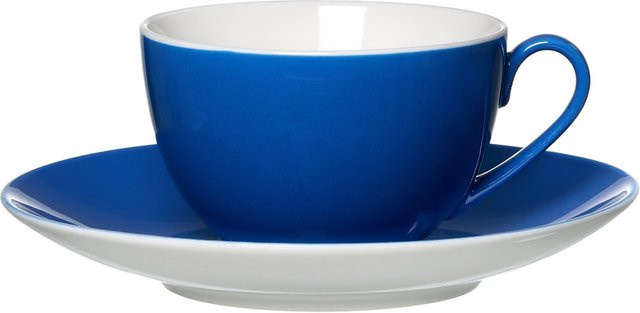 Ritzenhoff & Breker Kaffeetasse Doppio mit Untertasse, Blau, 200 ml - Bild 1