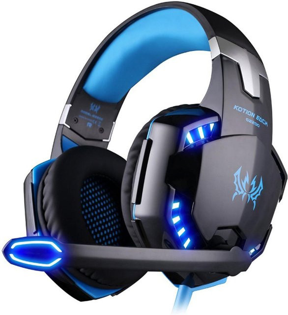 KOTION EACH G2000 Over-Ear-Gaming-Headset mit 50-mm-Treibereinheit und atmungsaktiven Ohrpolstern in Schwarz - Bild 1