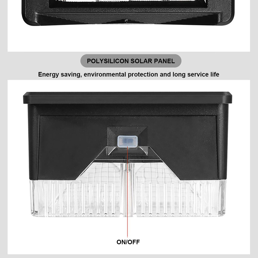 SHIJIN Light 16er-Set Solar-LED-Außenleuchten in Weiß für Treppen, Garten und Wege, wasserdichte Stufenlichter mit Dämmerungssensor - Bild 7