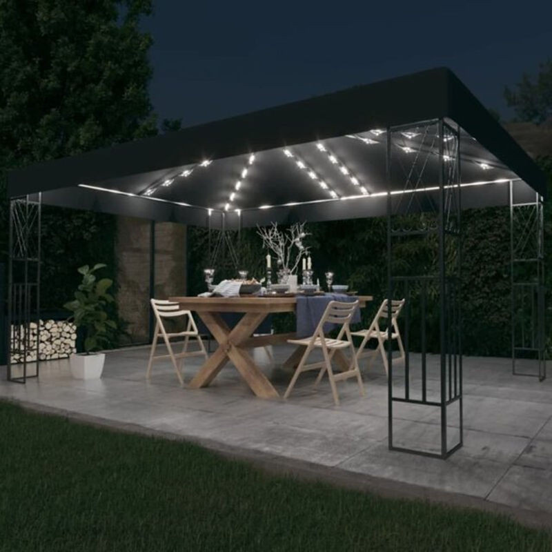 VIDAXL Premium LED-Lichterkette in Warmweiß, Anthrazit - Bild 1