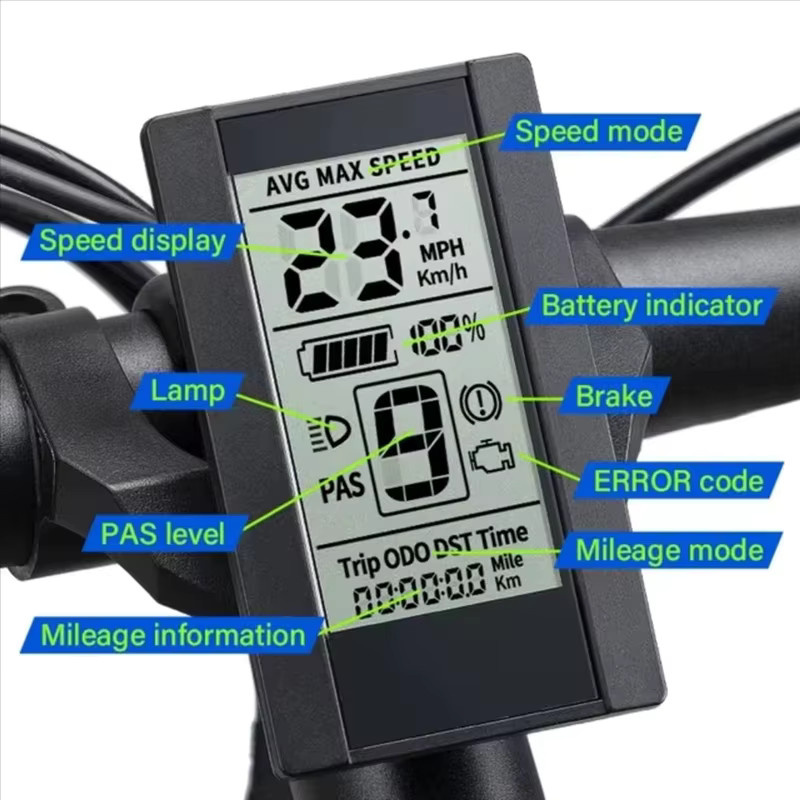 Bafang 800S C965 LCD-Display UART in Schwarz für Elektrofahrrad E-Bike Mittelmotoren BBS01B BBS02B BBSHD - Bild 4