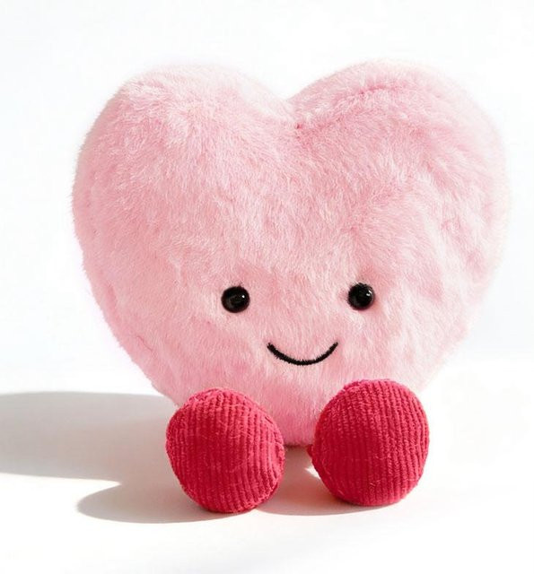 Yiran toy 1 Herz Plüschtier rot rosa 10cm - Bild 1
