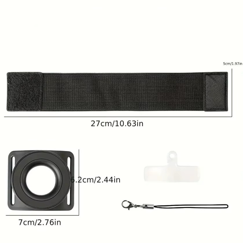 VIKEFON Magnetische Lauf-Handyhalterung in Schwarz mit 360 Grad Drehung und verstellbarem Armband für iPhone 14 15 16 17 - Bild 3