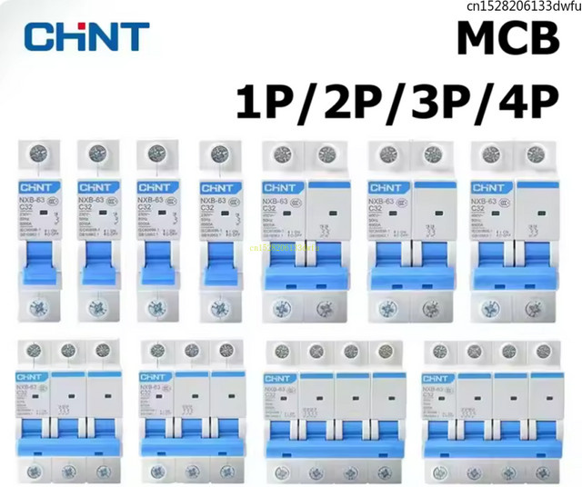 CHINT NXB-63 Miniatur-Leistungsschalter für die DIN-Schienenmontage 1P 2P 3P 4P AC 230/400V - Bild 1
