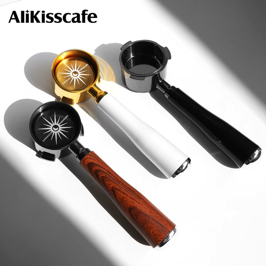 AliKisscafe Kaffee-Siebträger ohne Boden in Weiß für Delonghi Dedica EC680 EC685 aus Edelstahl mit 51 mm Durchmesser - Bild 6