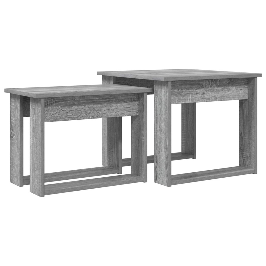 vidaXL Kaffeetisch Set 2-teilig in Grau Sonoma Holzoptik modern - Bild 2