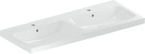 Geberit Doppelwaschtisch iCon aus Keramik in Weiß mit Überlauf, B/T: 120 x 48 cm - Bild 1