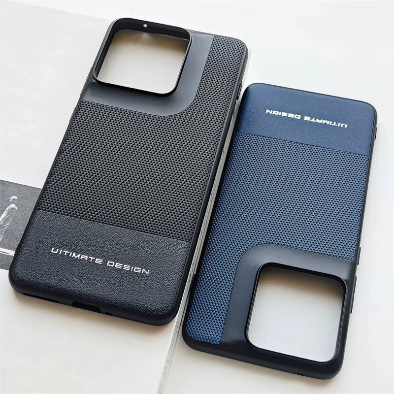 Luxuriöse Lederhülle für Motorola Signature MOTO Edge 70 Pro und Edge 70 Ultra in Colorblock-Design, stoßfester Bumper, Schwarz/Mehrfarbig - Bild 3