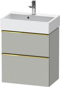 Duravit Waschtischunterschrank D-Neo Compact in Grau glänzend, B: 58,4 cm, T: 37,2 cm, H: 62,5 cm - Bild 1