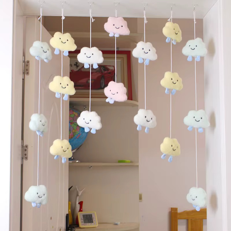 Kreativer Hängevorhang als Wanddekoration für Kinder in Blau und Mehrfarbig - Bild 4