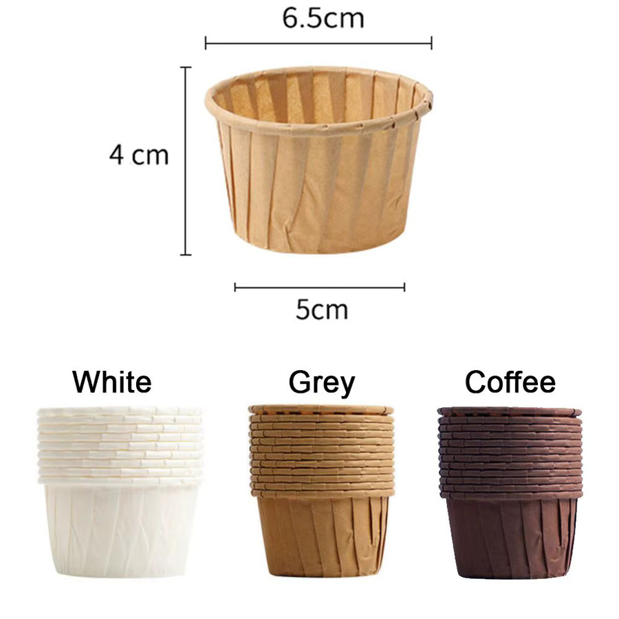 50 Stück Muffin-Papierförmchen in Grau, runde Cupcake-Backformen aus Papier für DIY-Backprojekte - Bild 3