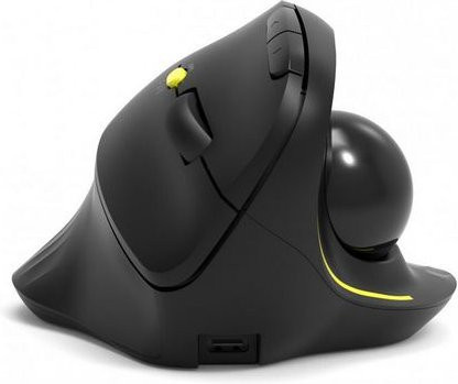 Port Designs Ergonomische Bluetooth Trackball Maus, Wiederaufladbar, Schwarz - Bild 1