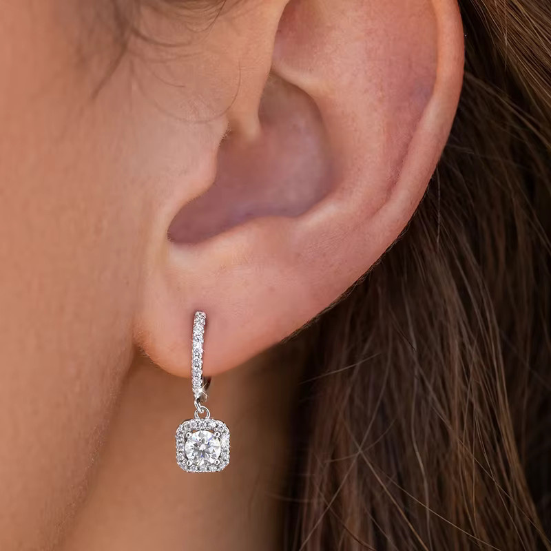 Diamant welt Mode Ohrringe, 925 Silber, Diamant, Damen - Bild 2