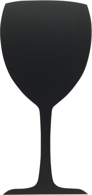 Securit Glas-Wandtafel Silhouette Schwarz inklusive Kreidestift und Klett-Kit zur Wandbefestigung B: 23,5 cm, H: 50 cm - Bild 1