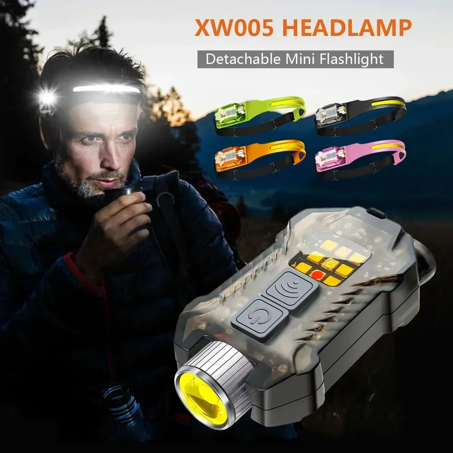 NEWBIRTH LED-Sensor-Stirnlampe mit COB-Leuchtmittel und USB-aufladbarem Akku für Camping und Angeln - Bild 4