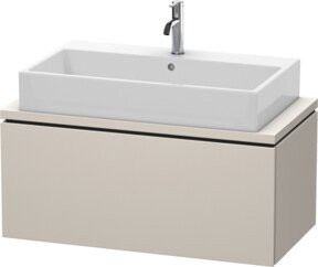 Duravit Waschtischunterschrank Compact L-Cube in Beige Matt mit 1 Auszug, B/T/H: 92 x 47,7 x 40 cm - Bild 1