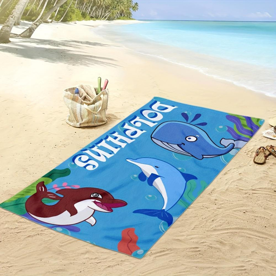 Dalangpa Strandtuch mit Delfin-Motiv, schnelltrocknend, B: 40 cm, H: 60 cm - Bild 2