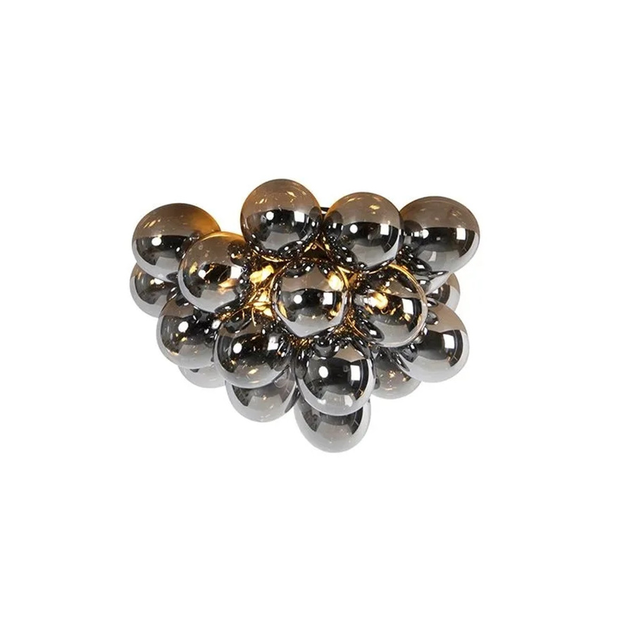 QAZQA Design Deckenleuchte Uvas in Schwarz mit Rauchglas und 6 G9 Leuchtmitteln im Art-Deco-Stil - Bild 2