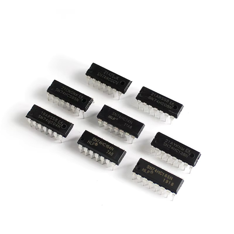 80 Stück Logik-IC Kit DIP-14 mit SN74HC00N, SN74HC04N, SN74HC08N, SN74HC14N, SN74HC138N, SN74HC164N, SN74HC165N, SN74HC595N in Schwarz - Bild 2